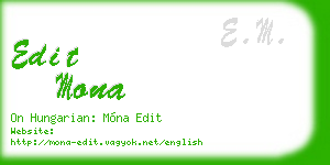 edit mona business card